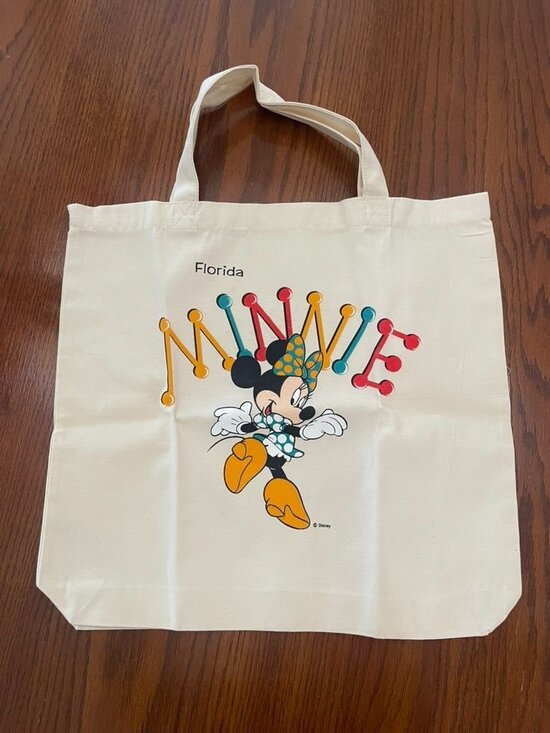 Disney Handbags - Vintage 80s Disney Minnie Mouse Florida Canvas Tote Bag NOS Souvenir WDW